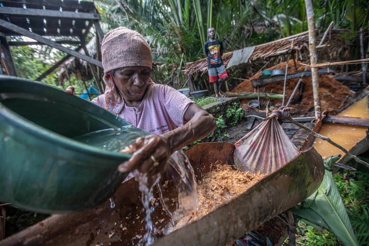 Sago Processing in Sira Village. © Jurnasyanto Sukarno / Greenpeace Sago Processing in Sira Village. © Jurnasyanto Sukarno / Greenpeace