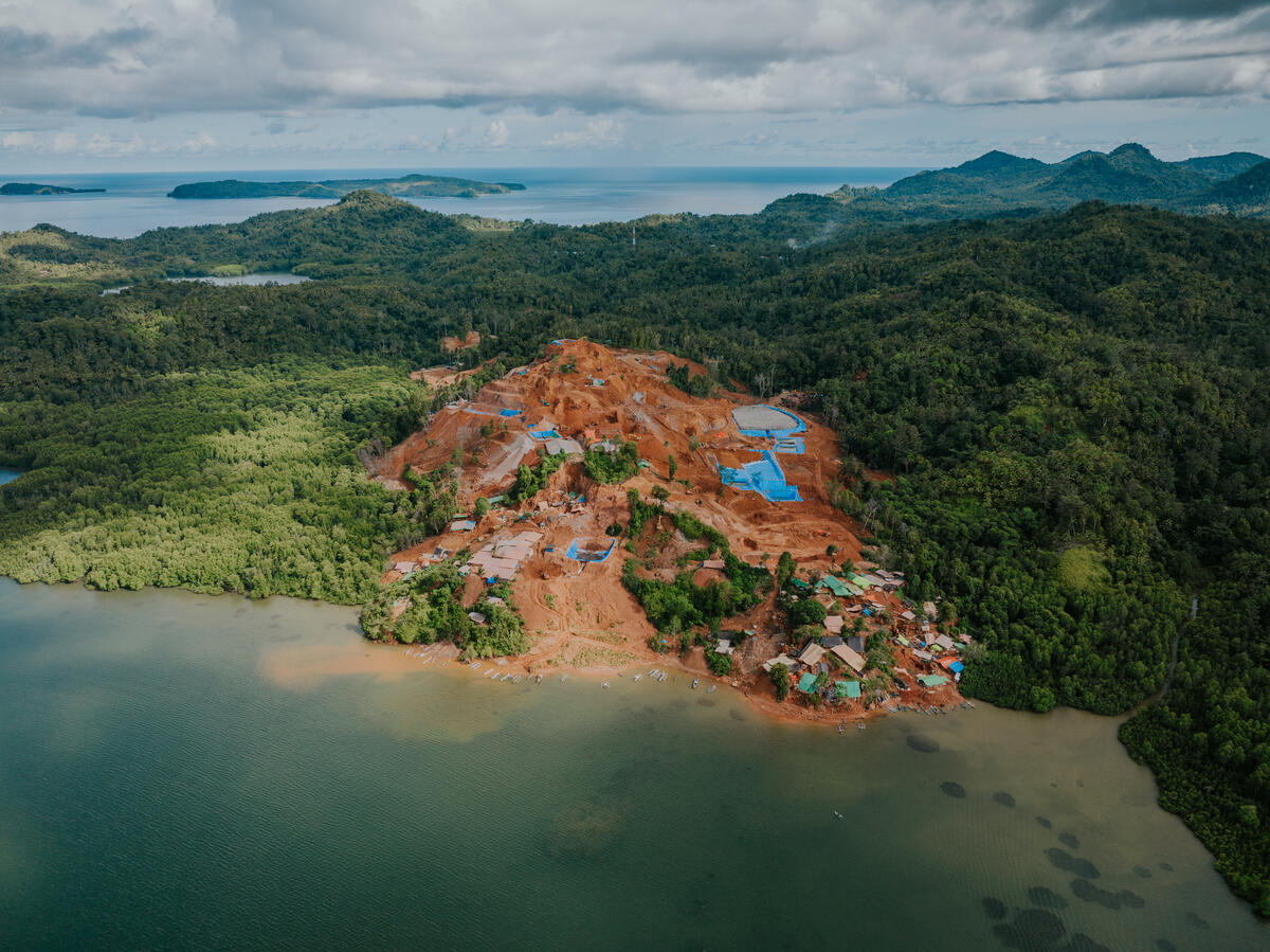 Aerial Photo of Illegal Gold Mine in Sangihe Island. © Alif Rizky / Greenpeace