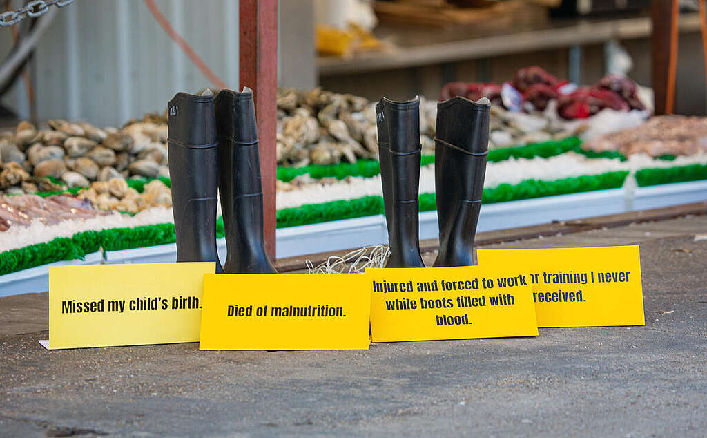 Photo Op "Boots to Boost Justice" in Washington DC. © Tim Aubry / Greenpeace Photo Op "Boots to Boost Justice" in Washington DC. © Tim Aubry / Greenpeace