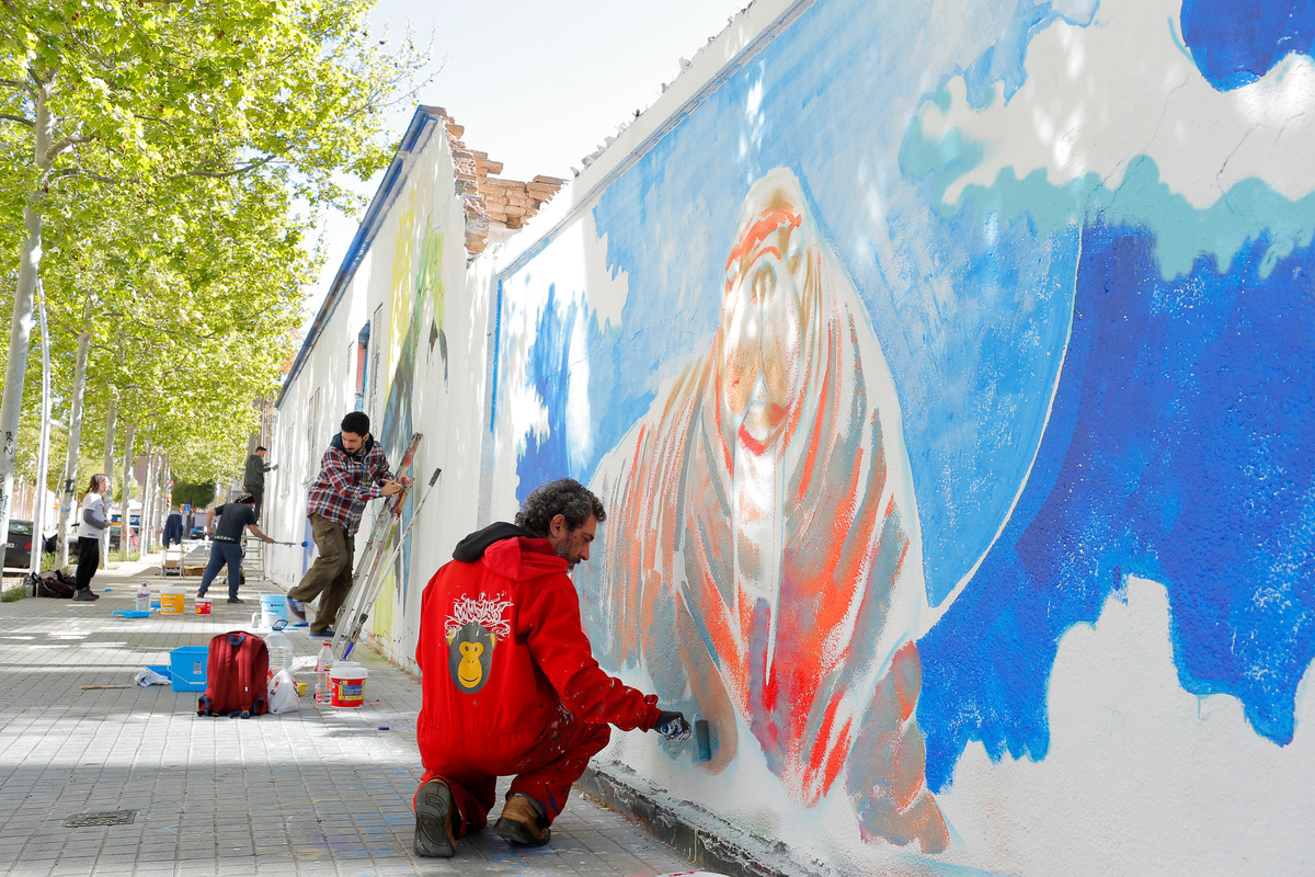 Urban Art for the Arctic in Barcelona © Greenpeace / Carlos Alonso