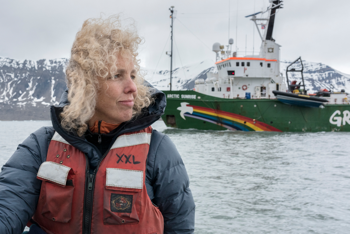 Greenpeace International Executive Director Jennifer Morgan in Svalbard © Christian Åslund / Greenpeace