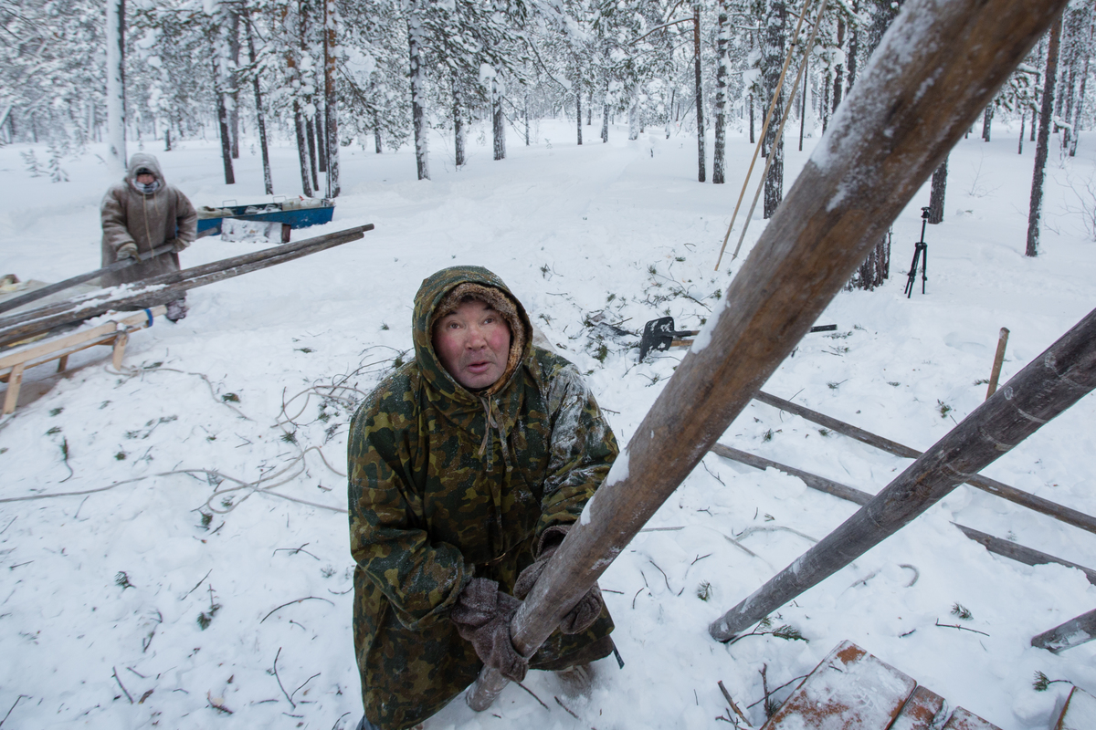 Reindeer Herders Protest against Road Construction in Russia © Alexey Andronov / Greenpeace