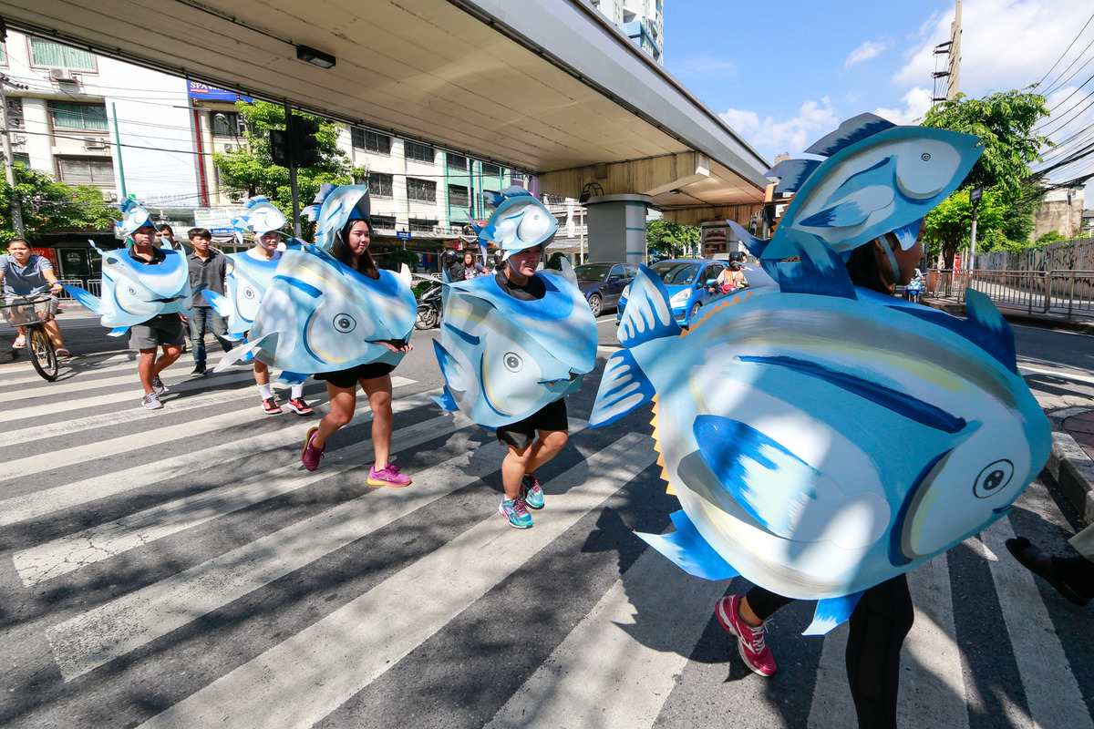 Action in Bangkok to Urge Thai Union for More Sustainable Tuna © Wason Wanichakorn / Greenpeace