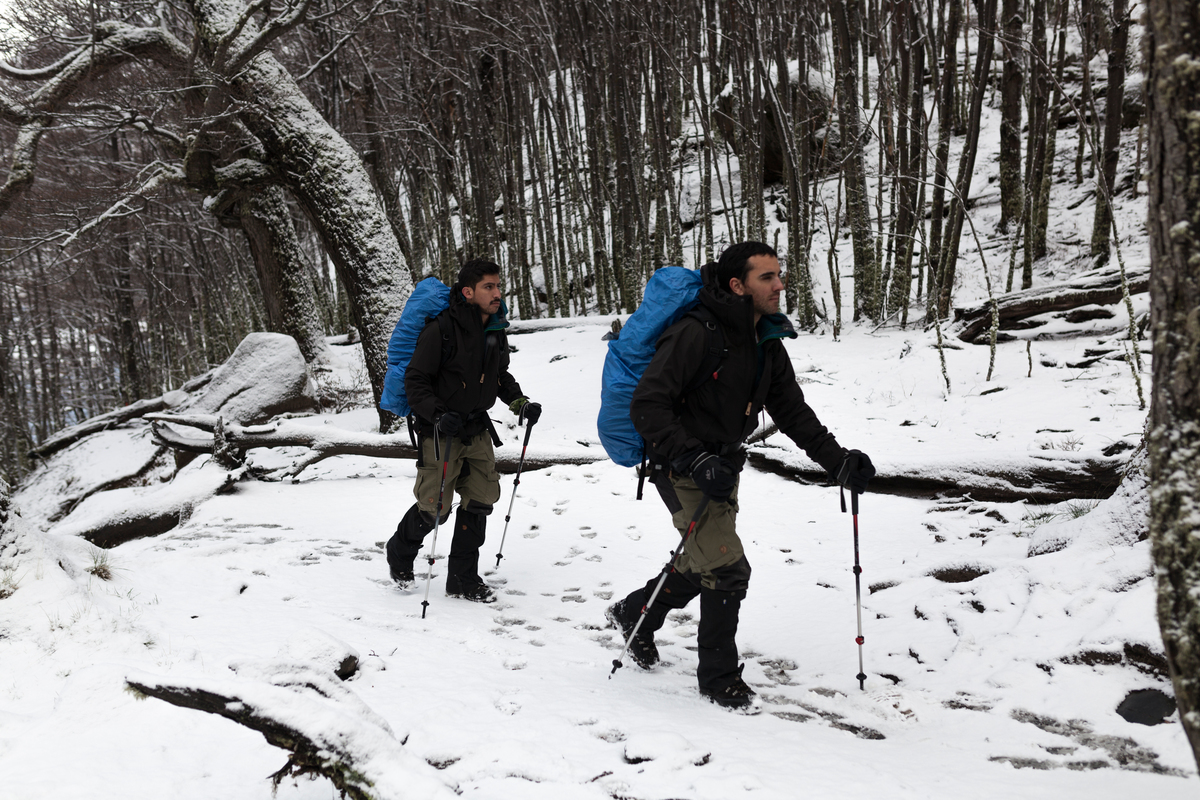 Hiking in the Torres del Paine national park, Patagonia, Chile © Patricio Miranda / Greenpeace