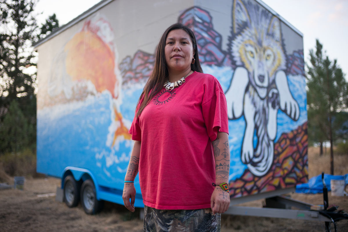 Kanahus Manuel, activist from the Tiny House Warriors in Canada © Ian Willms / Greenpeace