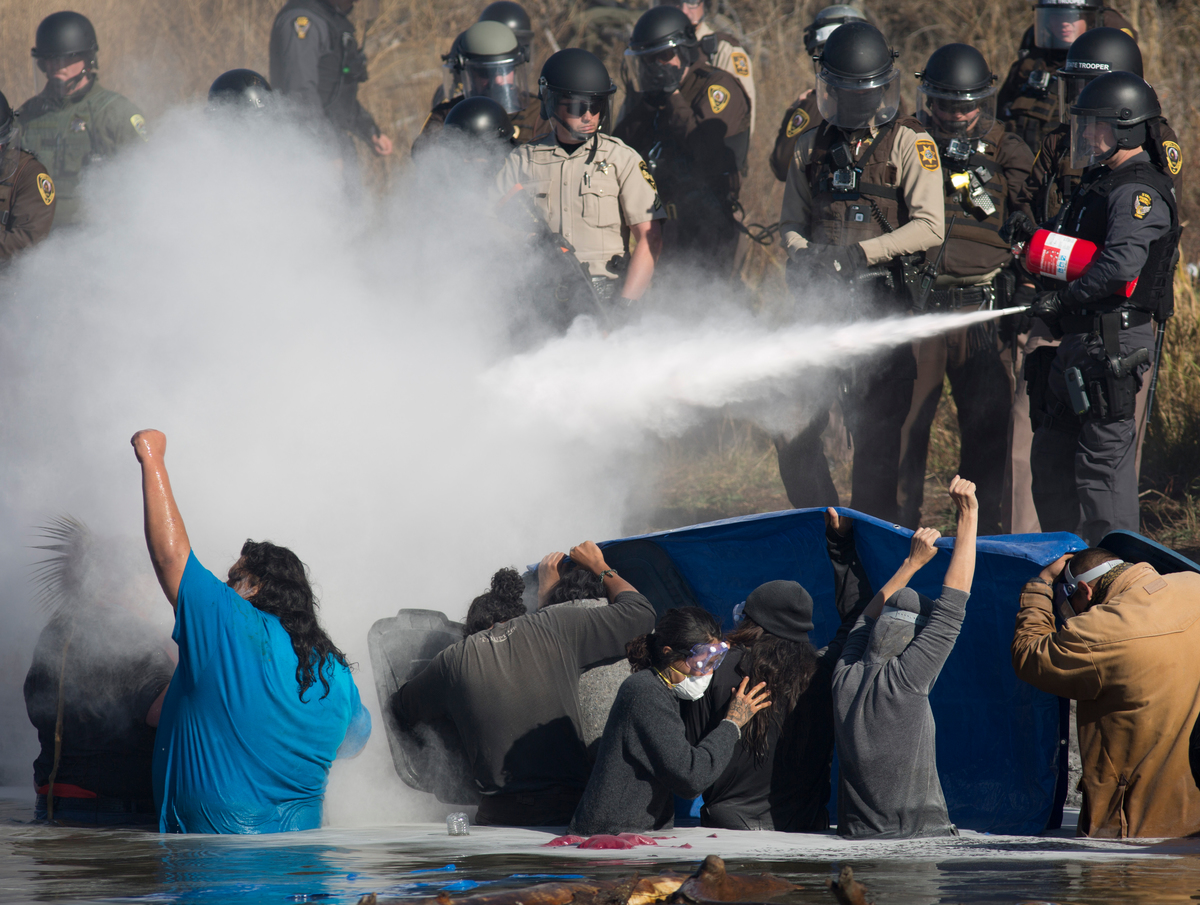 Water Protectors Dakota Access Pipeline Protests Continue © Richard Bluecloud Castaneda