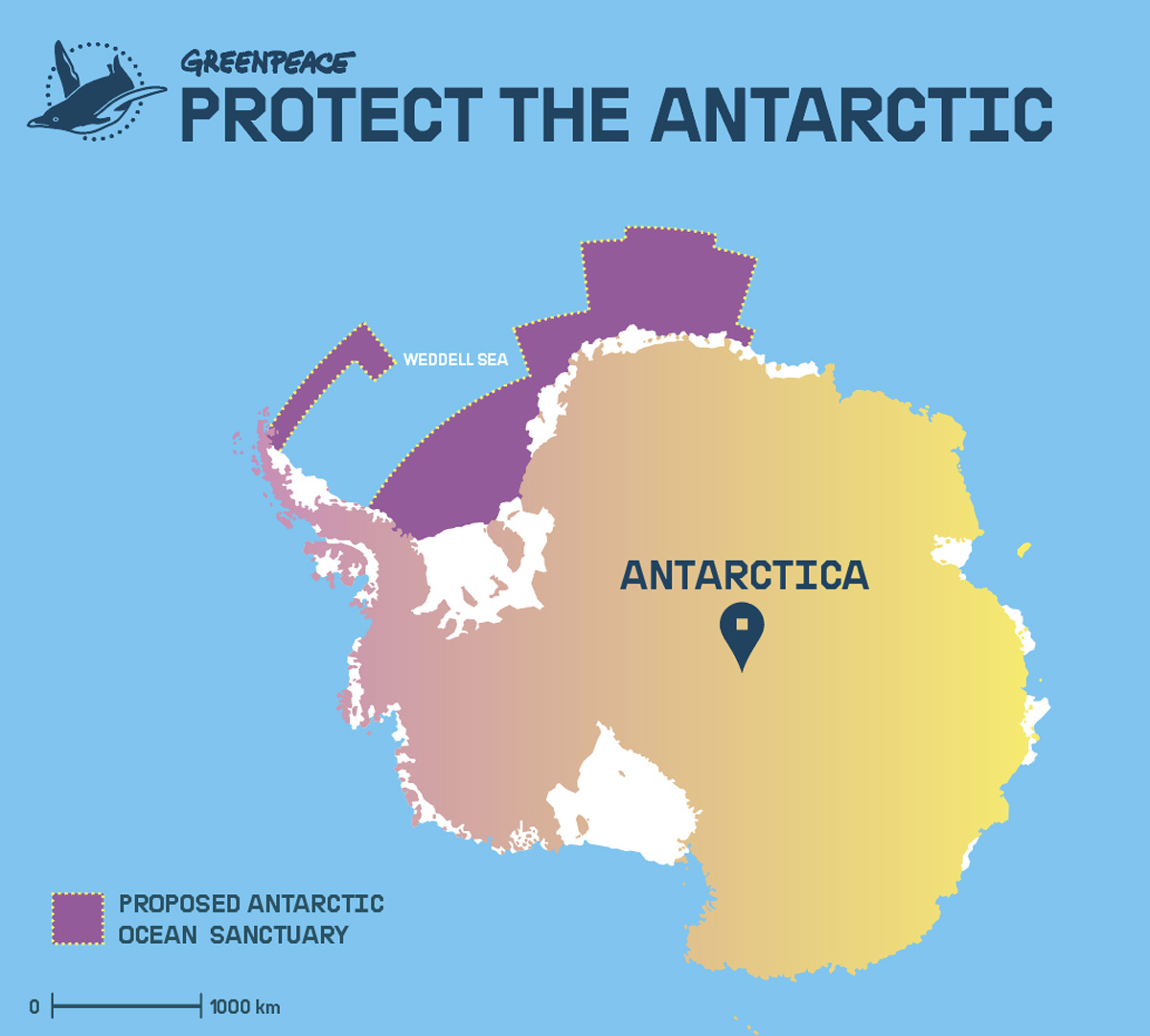 Weddell Sea sanctuary map © Greenpeace UK