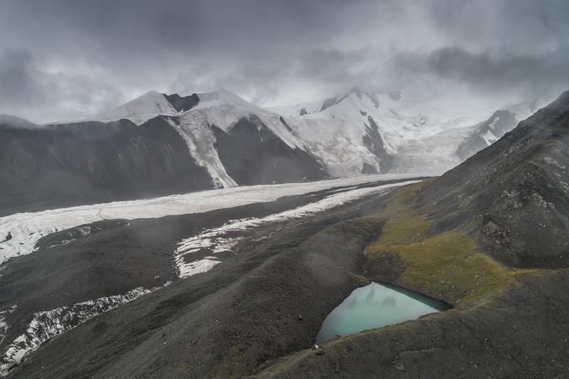 Aerial View of Halong Glacier, Amne Machin Mountain, Qinghai