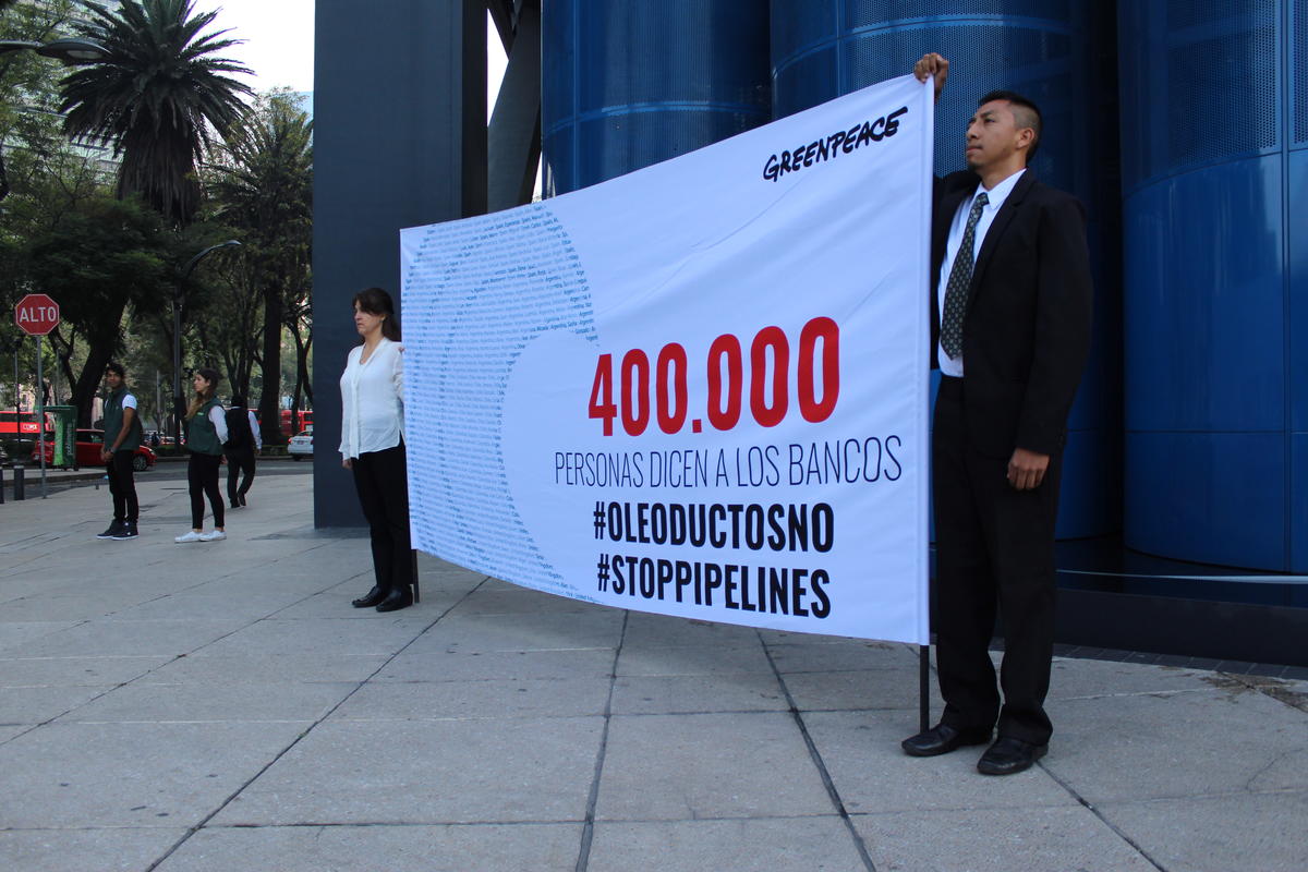 Petition Delivery to BBVA in Mexico.