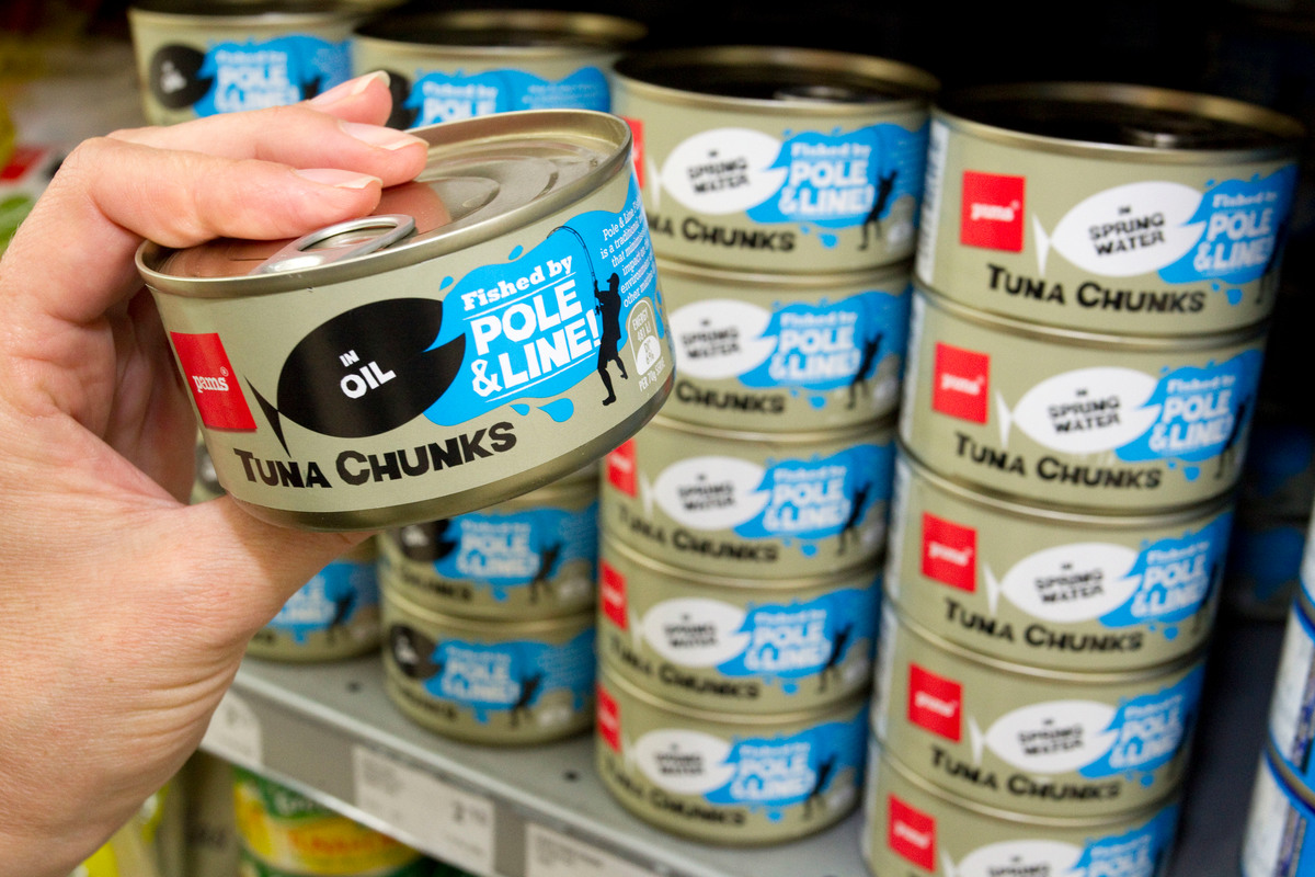 Sustainably Caught Canned Tuna. © Nigel Marple