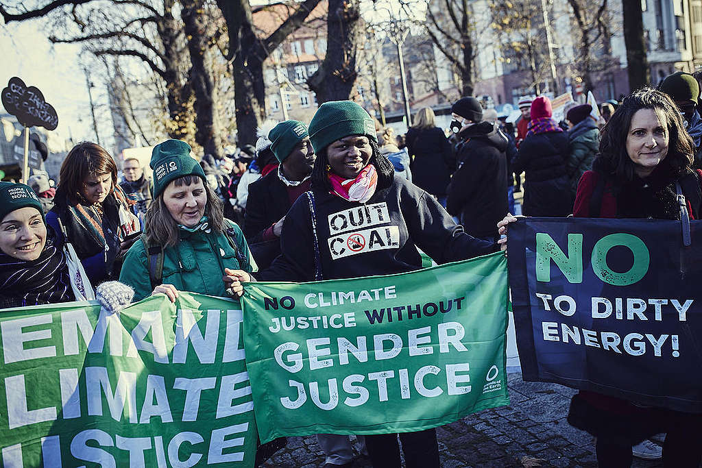 Climate March at COP24 in Poland. © Greenpeace Climate March at COP24 in Poland.