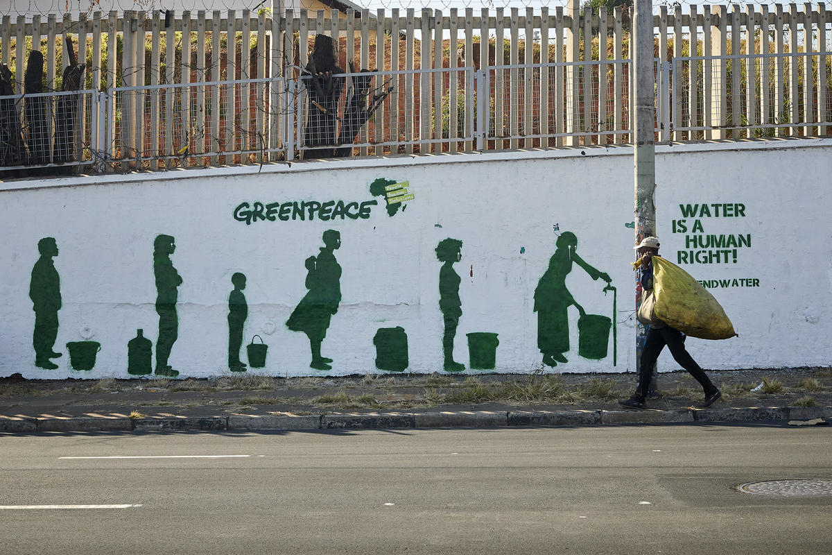 Greenpeace Africa Defend Water Campaign in Johannesburg. © Victor Sguassero