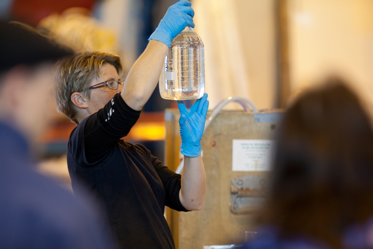 Danish scientist, Signe Klavsen, investigating ocean acidification © Nick Cobbing / Greenpeace Danish scientist, Signe Klavsen, investigating ocean acidification © Nick Cobbing / Greenpeace