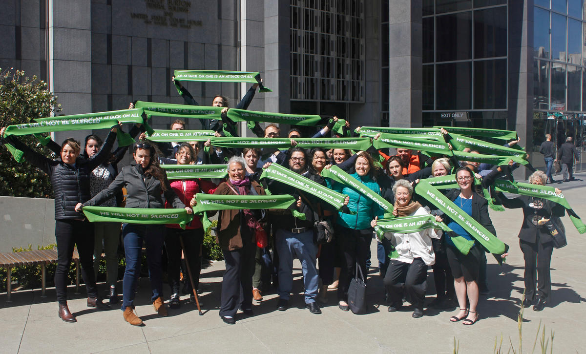 Supporters at Resolute Hearing in San Francisco. © George Nikitin