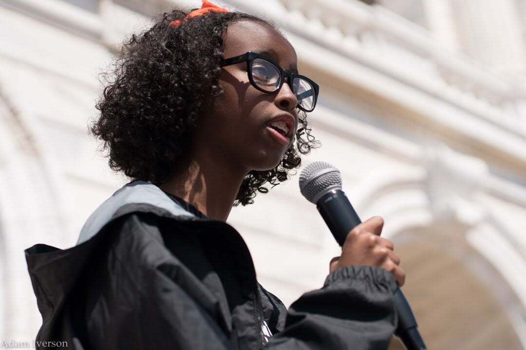 Youth Climate Strike US co-leader Isra Hirsi © Adam Iverson