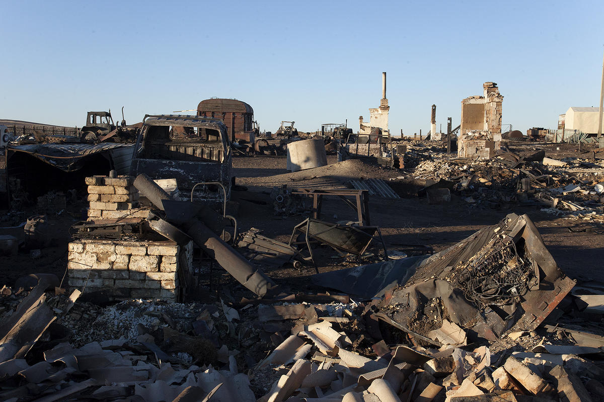 Remains of a Settlement after a Wildfire in Siberia © Maria Vasileva / Greenpeace