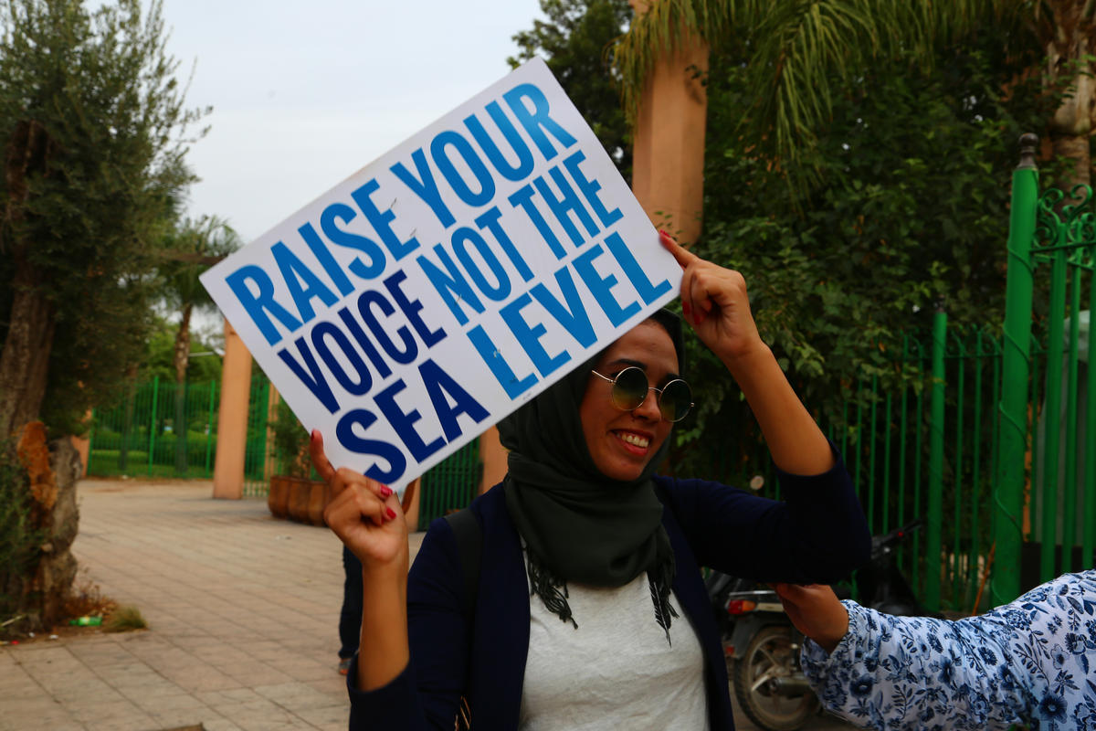 A March in Marrakech. © Anas Bouraoui / Greenpeace