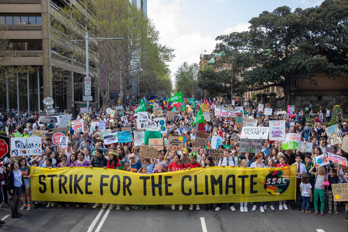 The Climate Strike march in Sydney. © Marcus Coblyn / Greenpeace