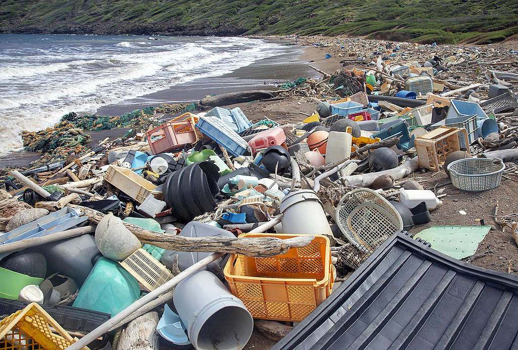 Plastic Clean Up on Kaho'olawe. © Tim Aubry / Greenpeace