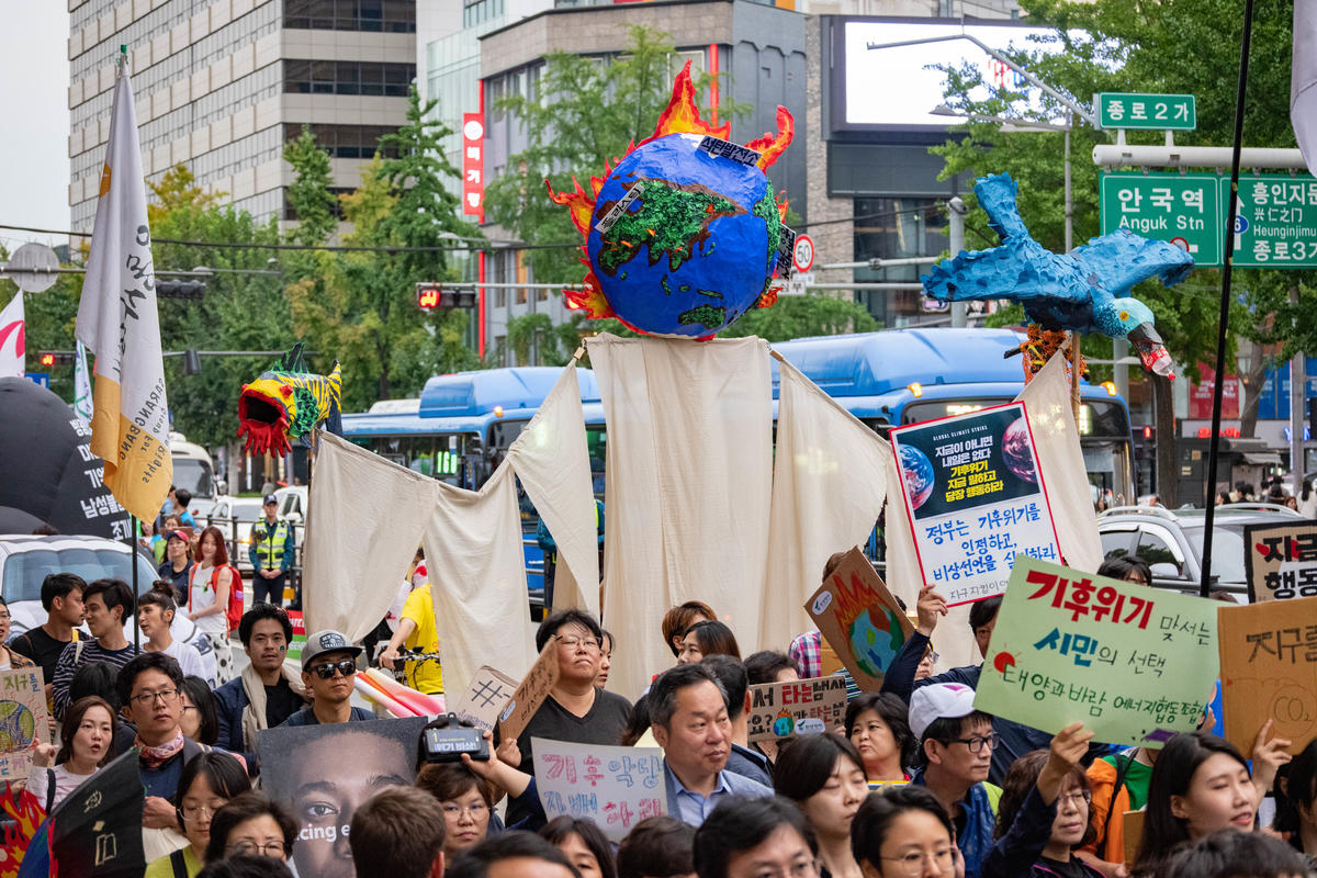 Global Climate Strike and Climate March in Seoul, South Korea. © K. Chae / Greenpeace