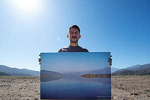 Climate Emergency Action at Laguna de Aculeo in Chile. © Martin Katz / Greenpeace