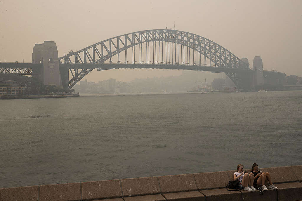 Smoke Haze in Sydney, NSW. © Cole Bennetts / Greenpeace © Cole Bennetts / Greenpeace