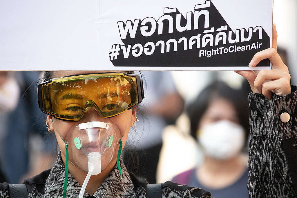 Air Pollution Protest in Bangkok. © Wason Wanichakorn / Greenpeace