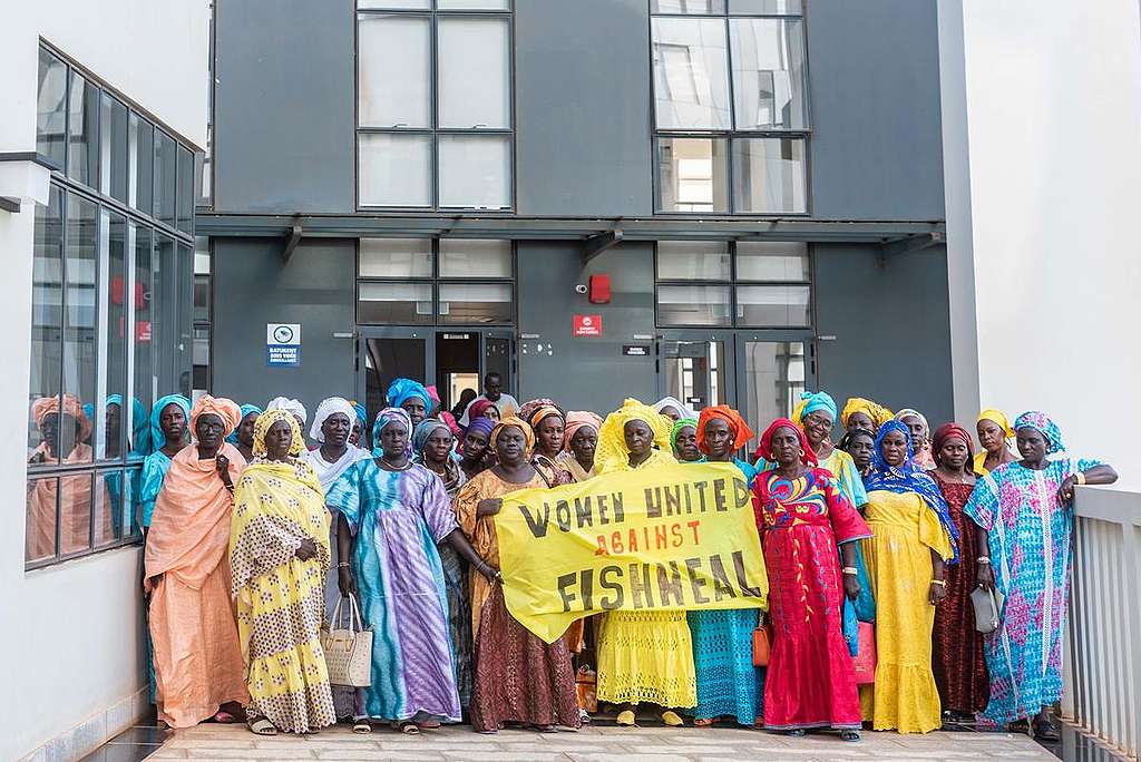 Fish Processor Women at Fisheries Minister in Dakar. © Pape Diatta Sarr / Greenpeace Fish Processor Women at Fisheries Minister in Dakar. © Pape Diatta Sarr / Greenpeace