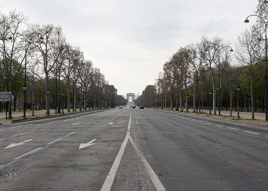 Paris during the Corona Virus Shutdown. © Jérémie Jung / Greenpeace Paris during the Corona Virus Shutdown. © Jérémie Jung / Greenpeace