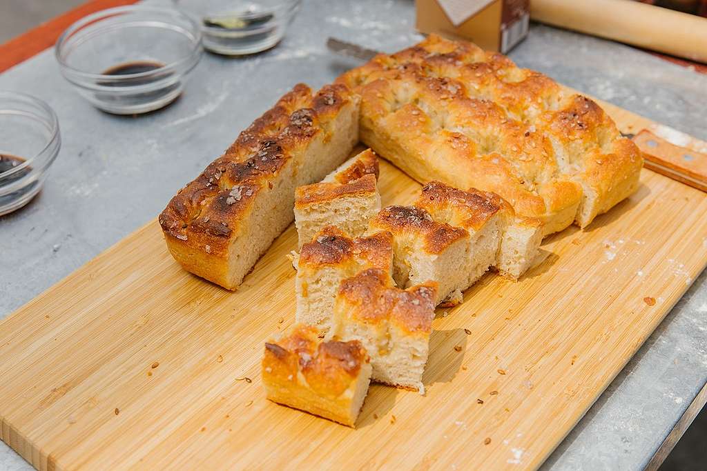 Solar Cafe to Celebrate 20th Anniversary of Greenpeace Hong Kong. © Greenpeace Focaccia bread. © Greenpeace