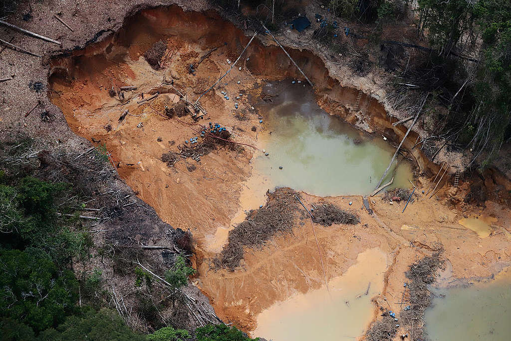 Mining in the Yanomami Indigenous Land in Brazil. © Chico Batata / Greenpeace