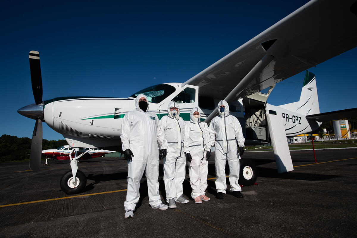 Wings of Emergency Transports Material to Stop Covid-19 from Spreading Among Indigenous Peoples in Brazil. © Christian Braga / Greenpeace