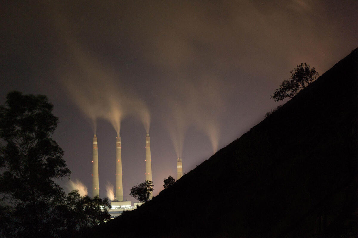 Independence Day Ceremony in Java 9 & 10 Coal Power Plant Project. © Afriadi Hikmal / Greenpeace