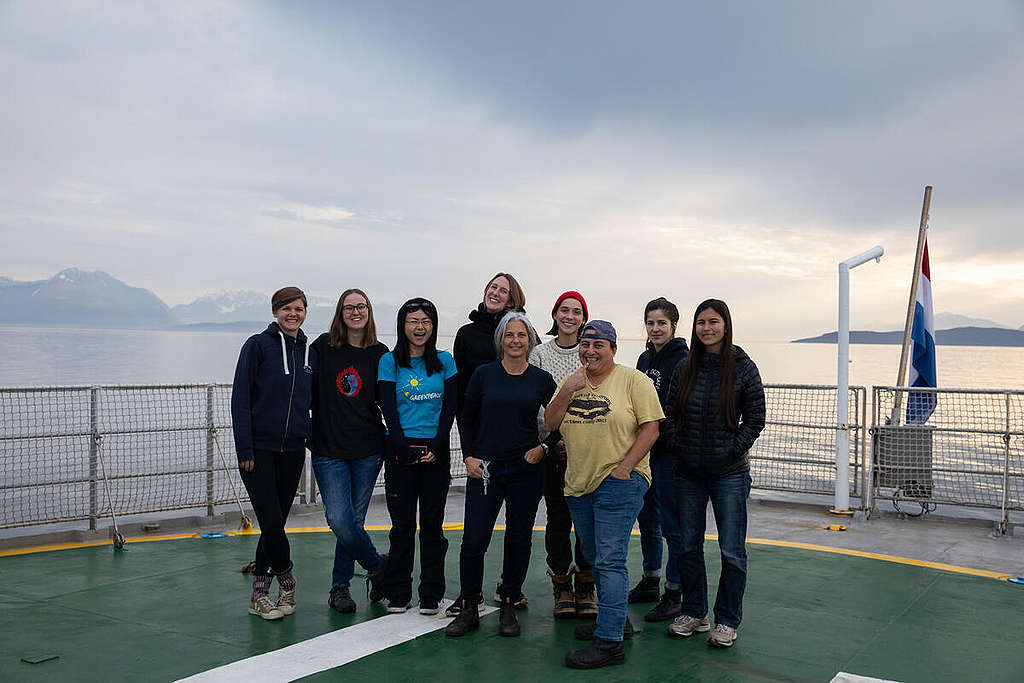 Crew onboard the MY Arctic Sunrise in Tromsø. © Daniella Zalcman / Greenpeace