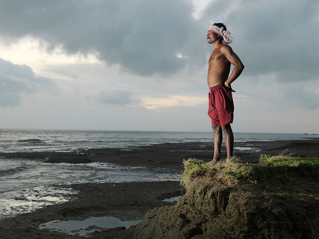 Sea Level Rise in India. © Greenpeace / Peter Caton