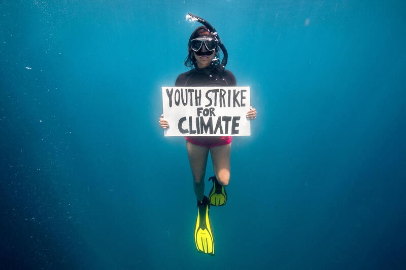 Climate Strike On The Saya de Malha Bank. © Tommy Trenchard / Greenpeace