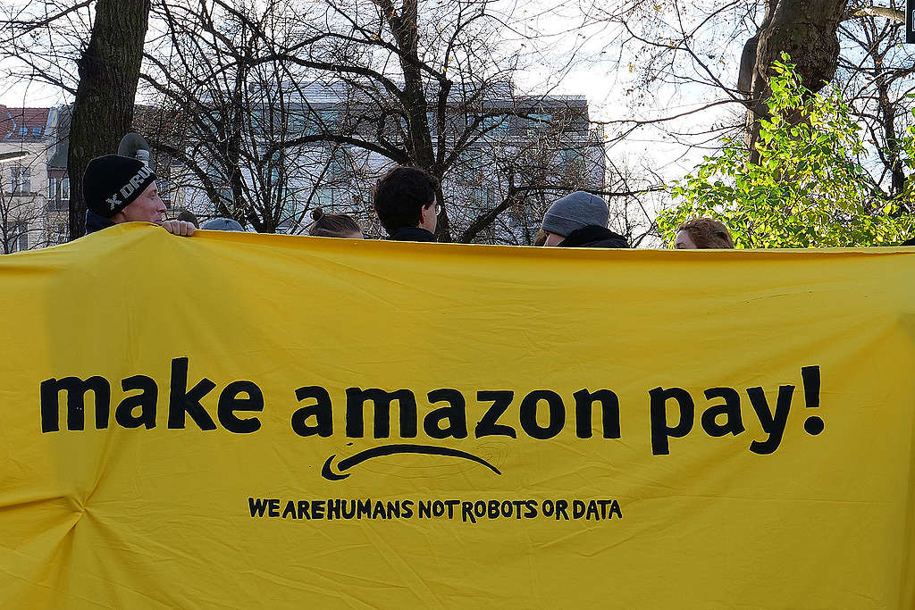 The 'Make Amazon Pay' Alliance, Berlin. © Leonhard Lenz, Wikimedia Commons / CC 1.0