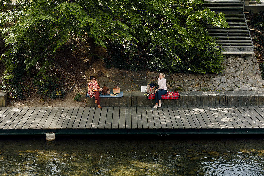 Coronavirus Shutdown in Zurich. © Joël Hunn / Greenpeace