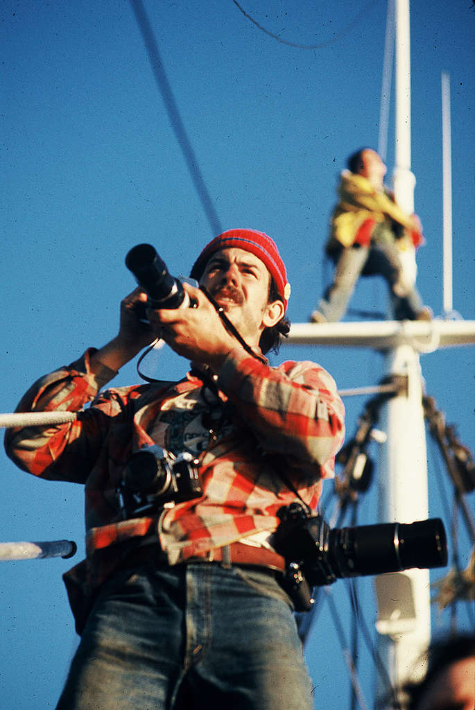 Rex Weyler in North Pacific. © Greenpeace