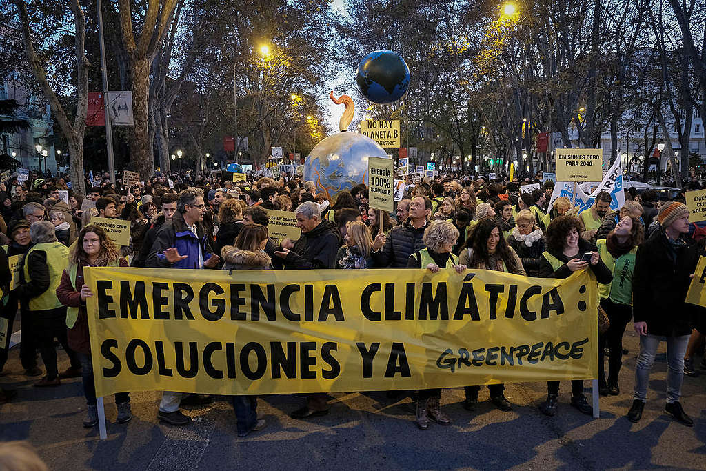 Climate March during COP25 in Madrid. © Pedro Armestre / Greenpeace