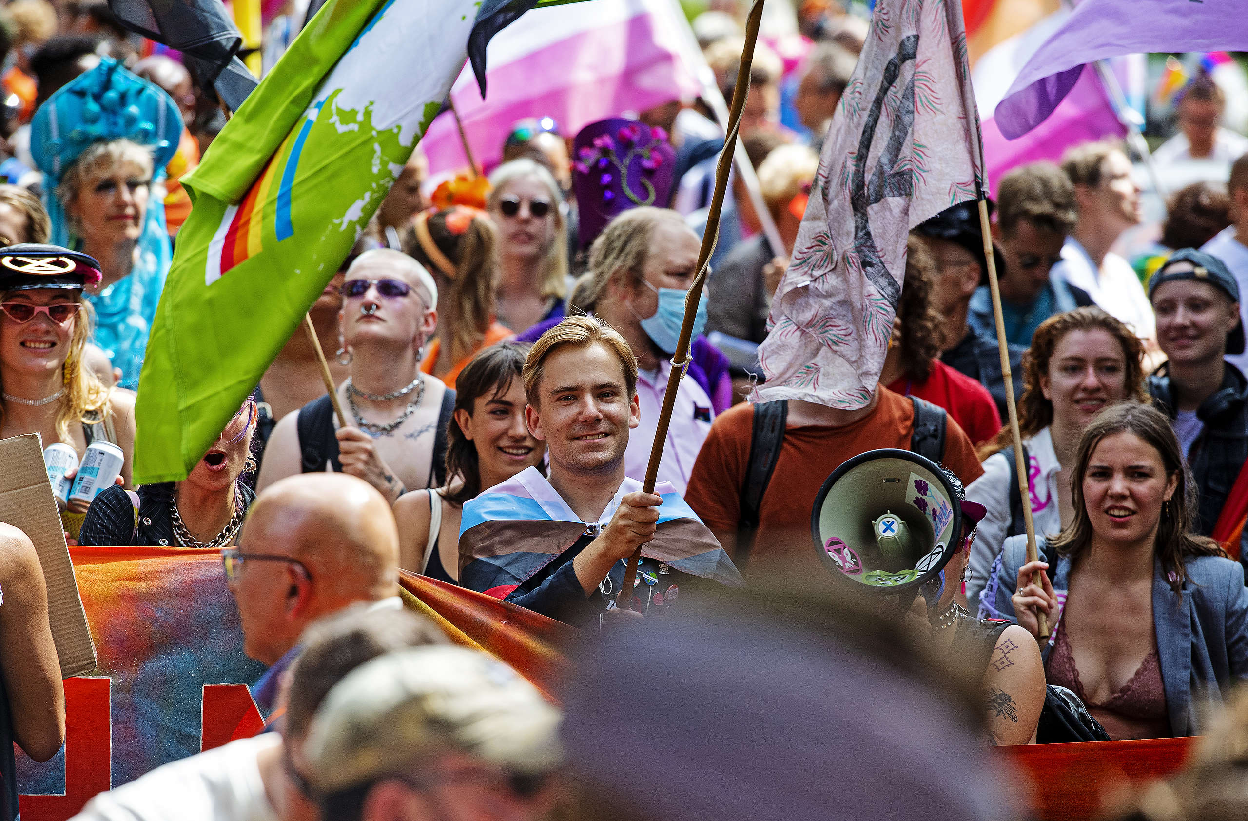 Diederick van den Ende walking with Pride. © Marten van Dijl / Greenpeace