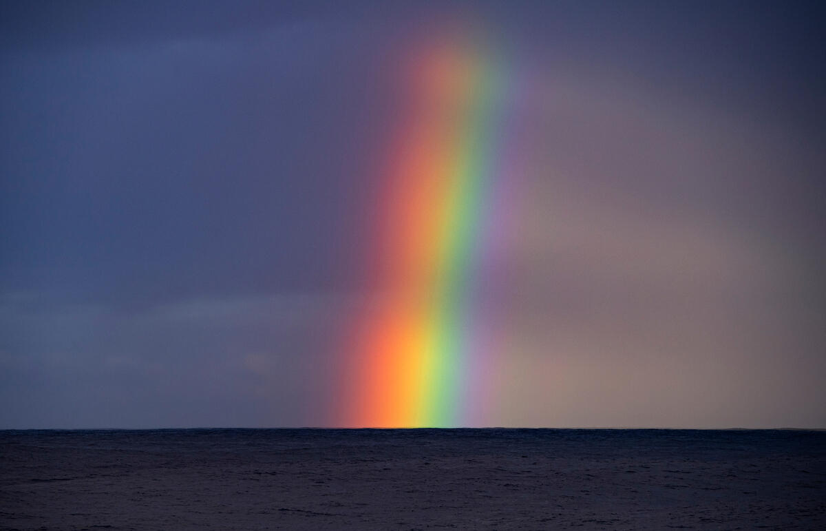 Rainbow in the Pacific. © Marten  van Dijl / Greenpeace