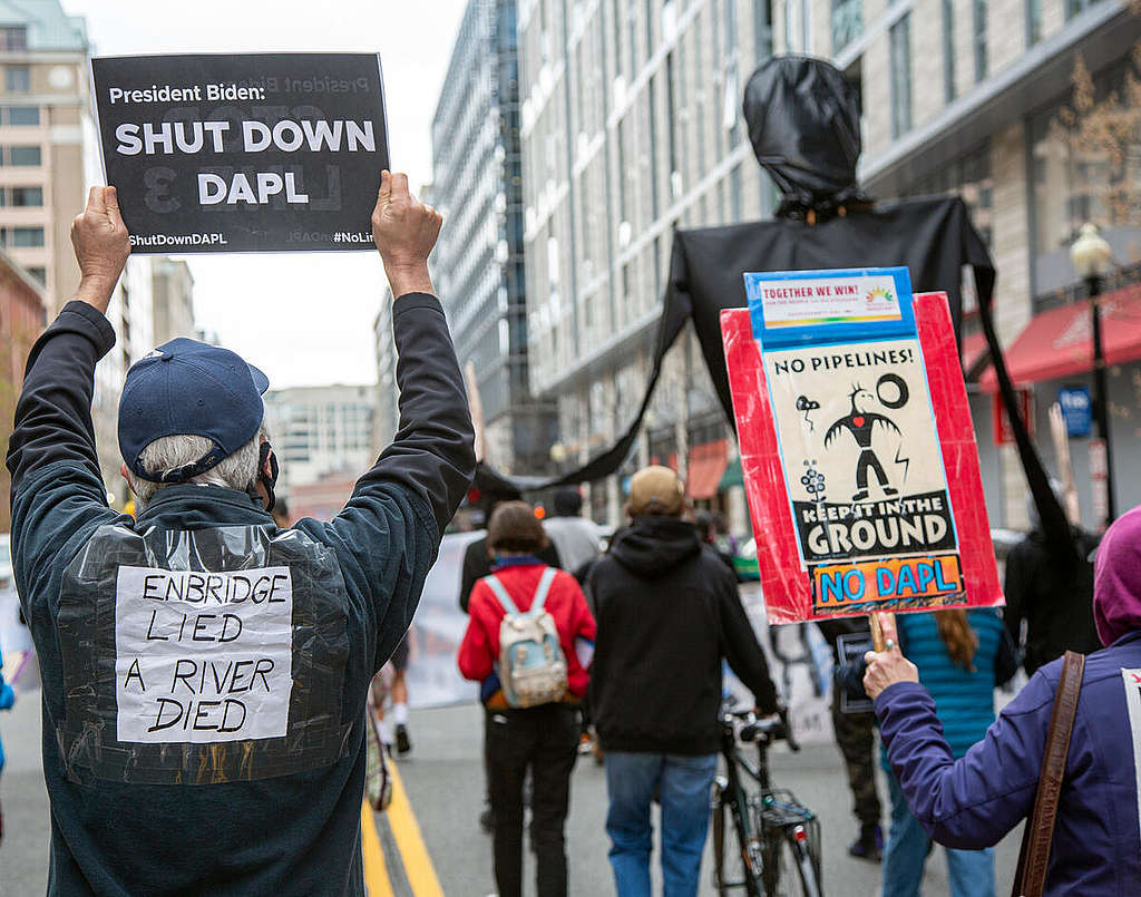 Oil Pipeline Protest in Washington D.C. © Tim Aubry / Greenpeace