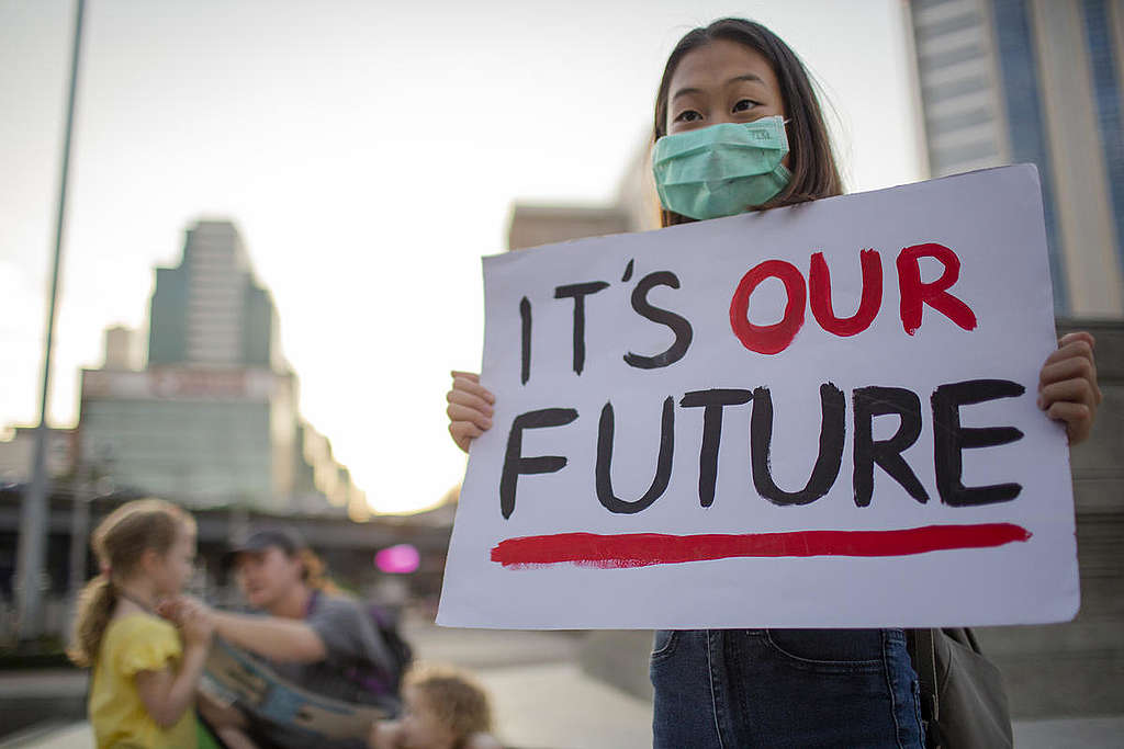 Global Climate Strike in Bangkok. © Chanklang Kanthong / Greenpeace