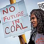 Youth climate activist Gabriel Klassen with a fellow activist at a climate strike