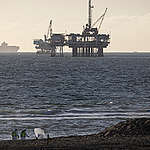Oil Spill on Huntington Beach, California. © David McNew / Greenpeace