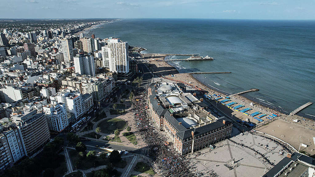 March in Mar del Plata against Offshore Oil Exploration Part 1. Imágenes Aéreas MDP / Greenpeace