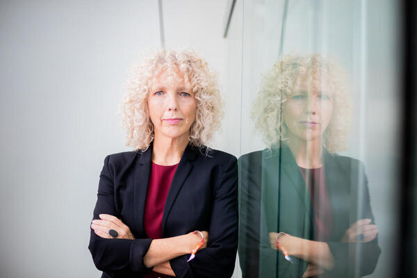 Jennifer Morgan poses for a portrait at the Ozeaneum in Stralsund, Germany, in August 2021.