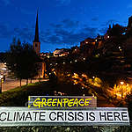 IPCC Report: Activists Call on the Government to Take Action in Luxembourg. © Frederic Meys / Greenpeace