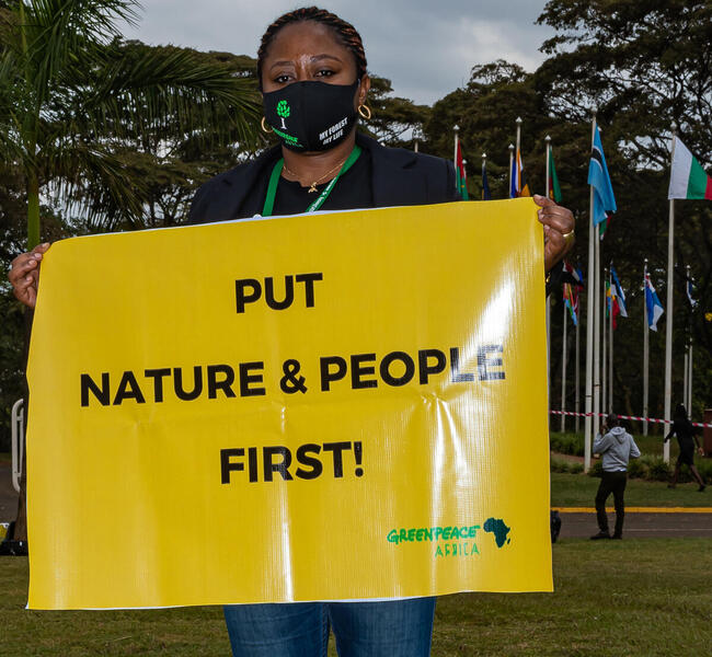 Convention on Biological Diversity Photo Opp in Nairobi, Kenya. © Greenpeace / Paul Basweti